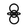 Simple logo icon 100x100, black on white