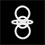 Simple logo icon 50x50, white on black